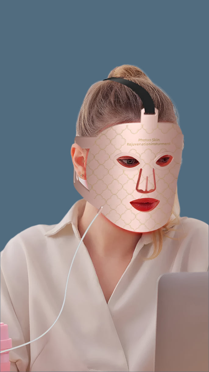 Red Led Light Therapy. Infrared Mask Silicone